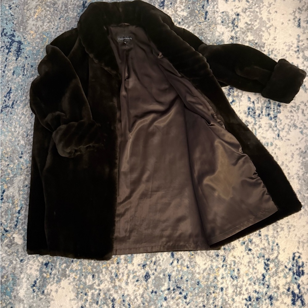 Luxurious Dark Coffee Brown Raglan sleeve Faux Fur Coat